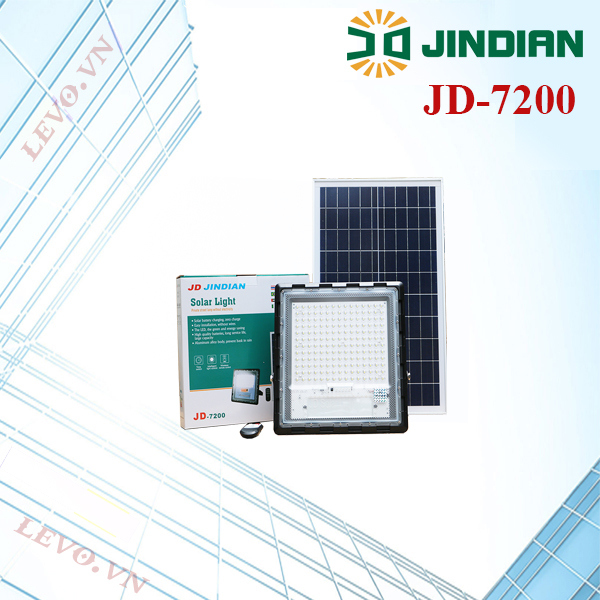 Đèn Năng Lượng Mặt Trời Chống Chói 200W Jindian JD-7200