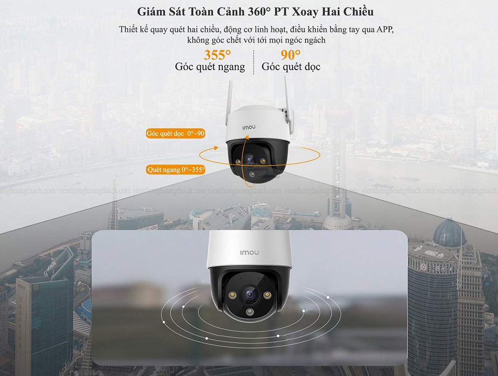 Camera Imou S21FP quan sát toàn cảnh